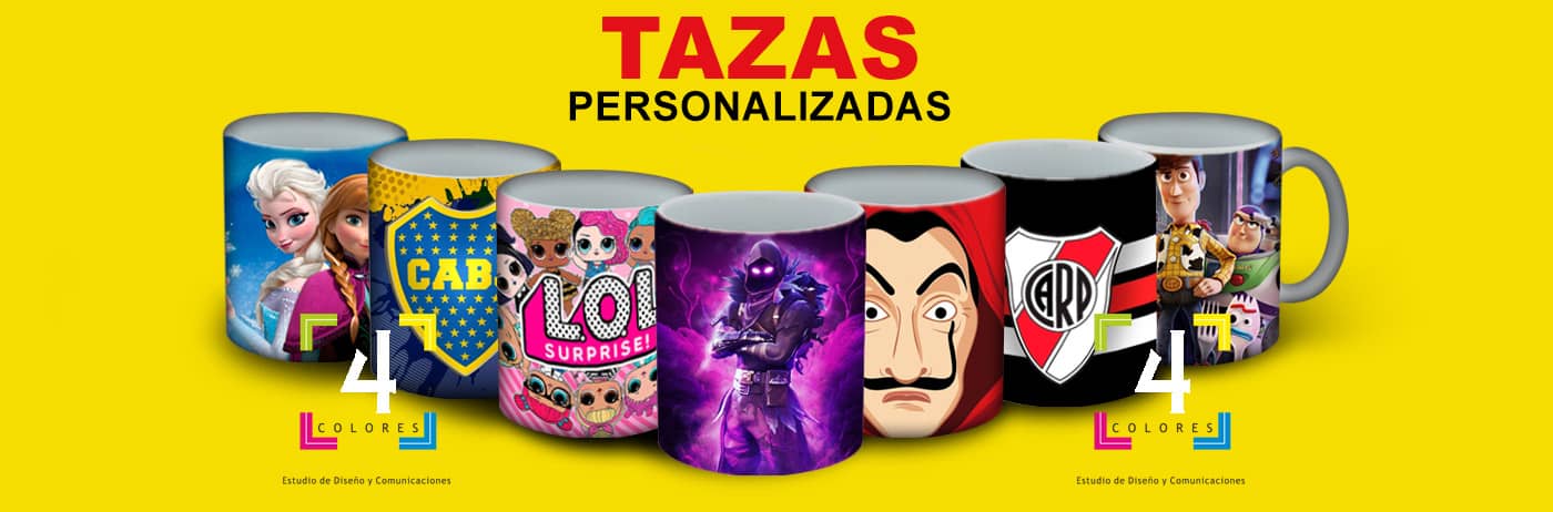 Tazas de cerámica estampadas