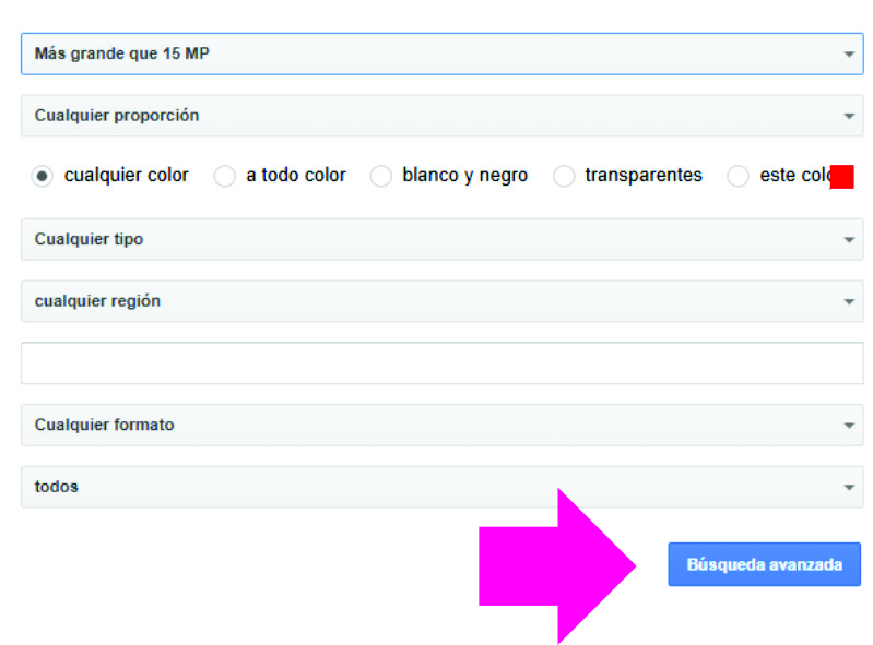busqueda avanzada de imagenes
